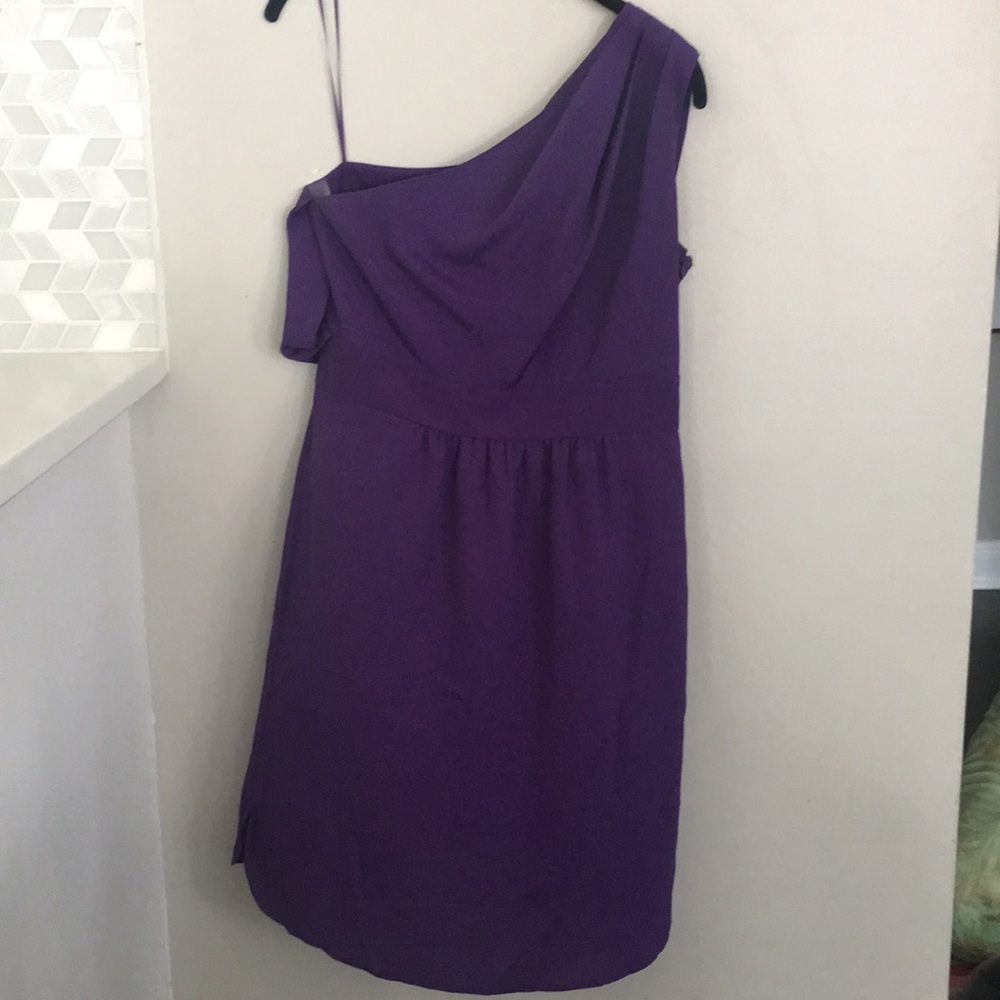 Vince Camuto One-Shoulder Purple Cocktail Dress